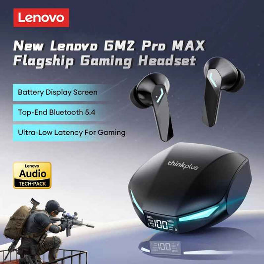 Lenovo GM2 PRO MAX Bluetooth Earbuds, LED Display, Waterproof